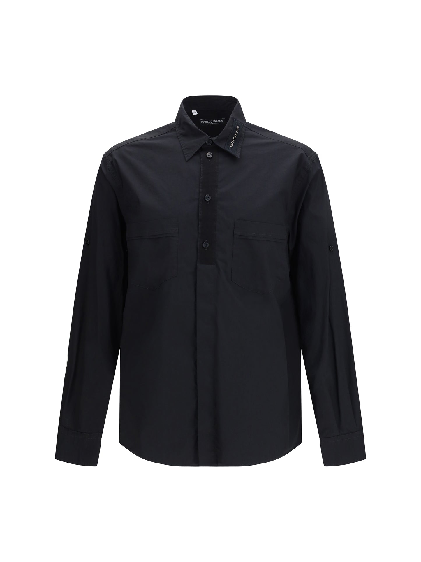 Dolce & Gabbana Men Cotton Shirt With Pockets DOLCE & GABBANA