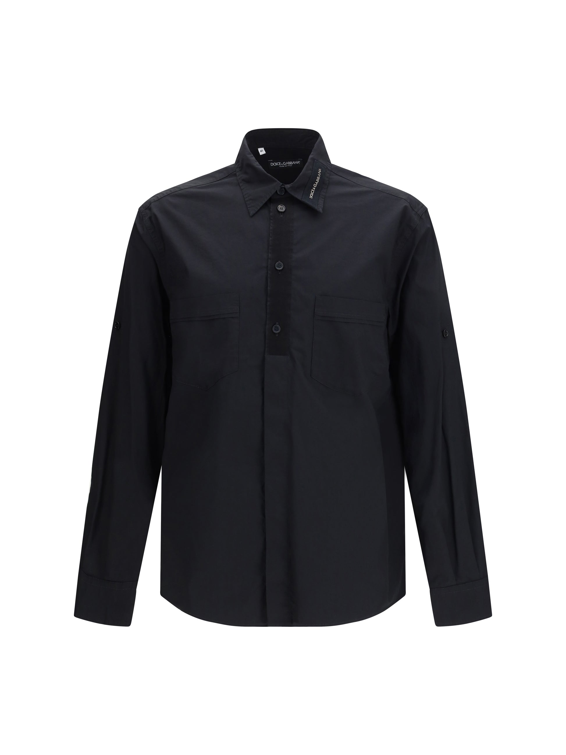 Dolce & Gabbana Men Cotton Shirt With Pockets DOLCE & GABBANA