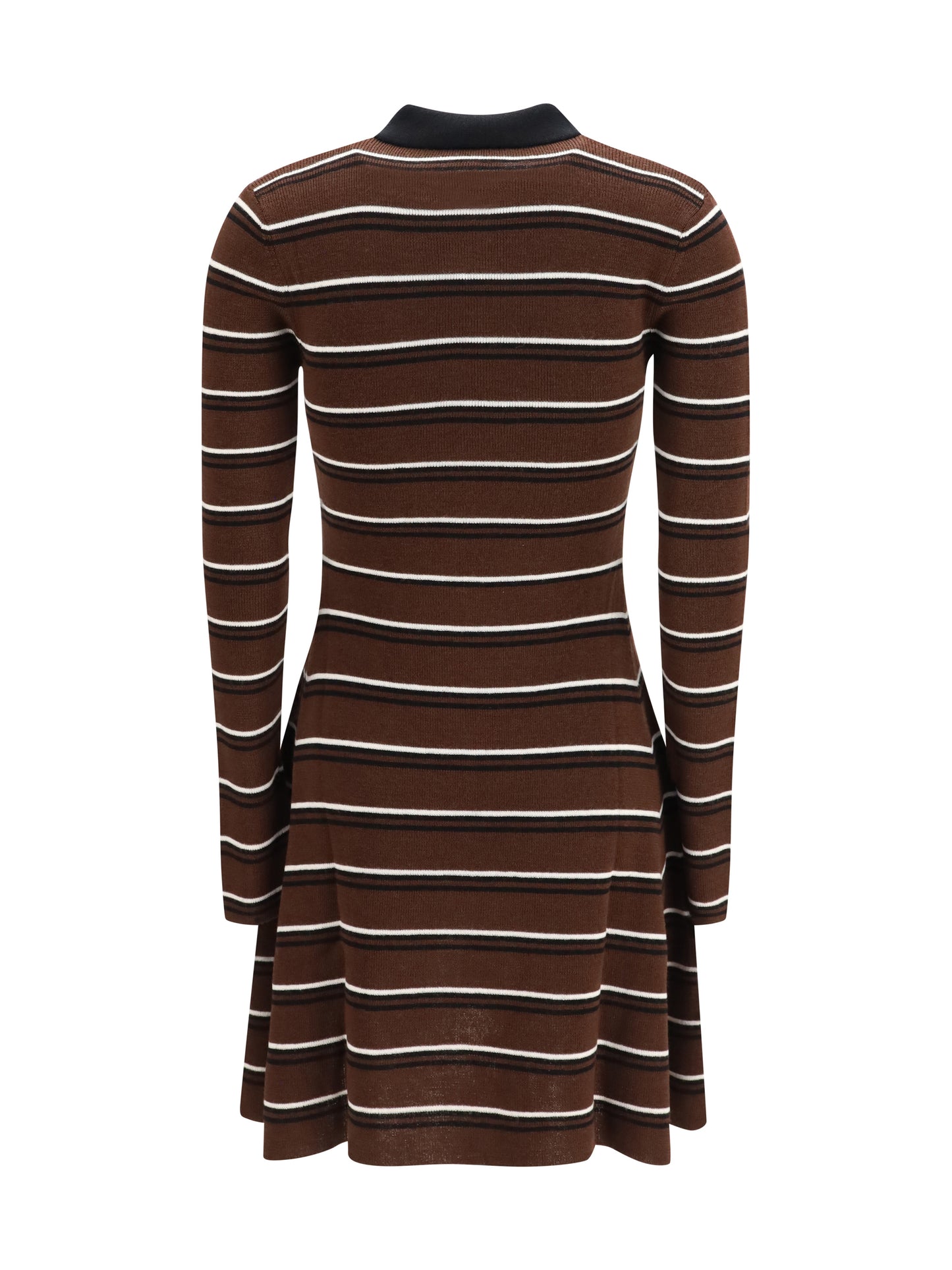 Ganni Women Striped Wool Polo Dress GANNI