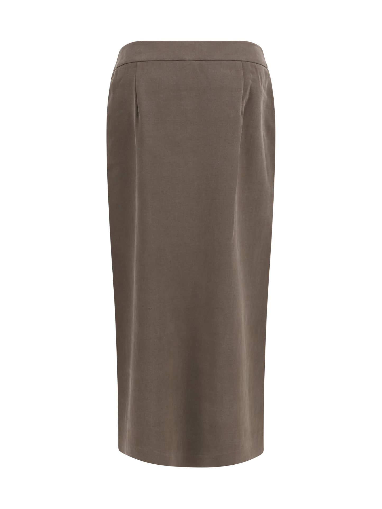Giorgio Armani Women Silk And Wool Wrap Long Skirt With Patch Pocket GIORGIO ARMANI