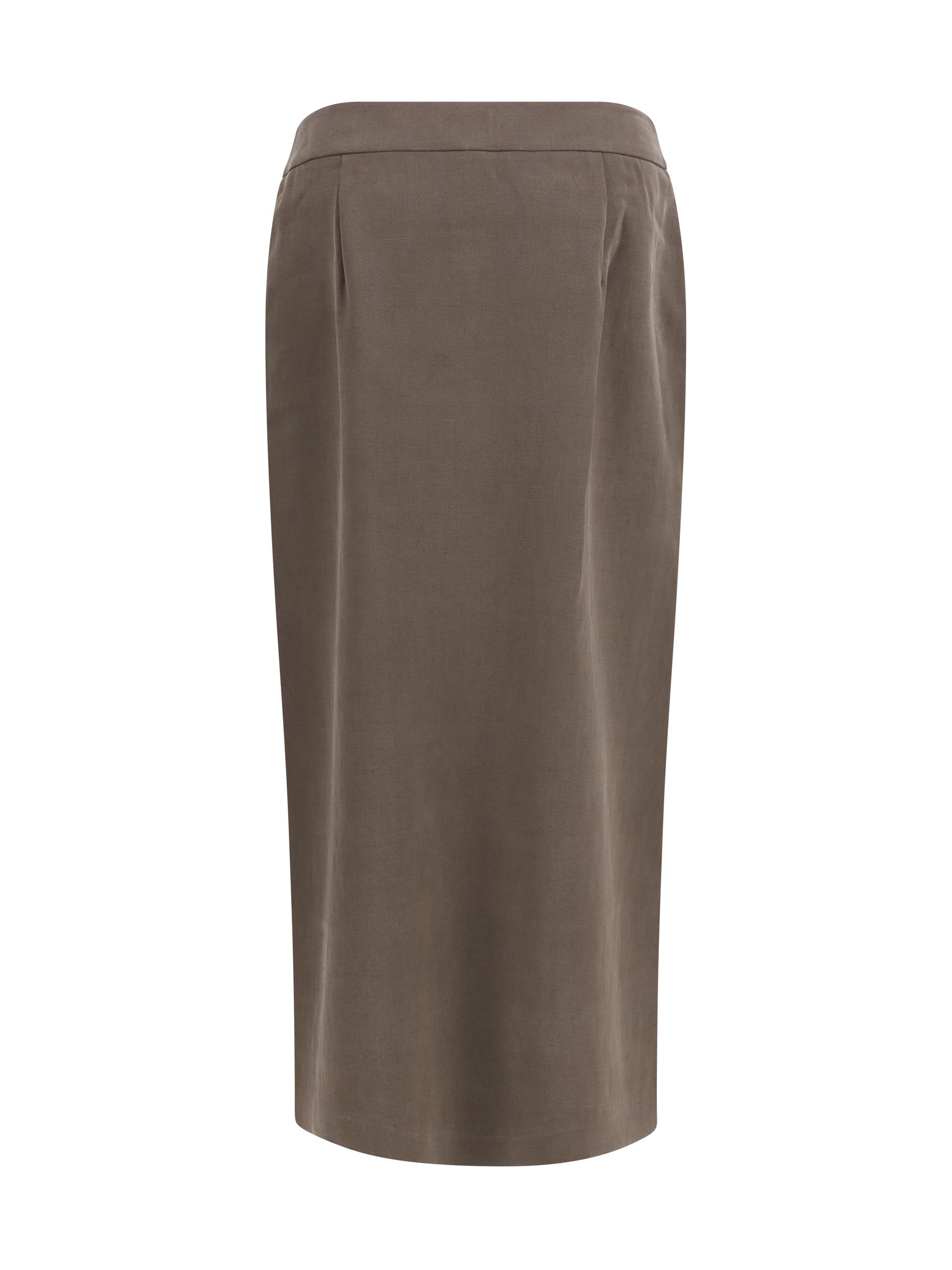 Giorgio Armani Women Silk And Wool Wrap Long Skirt With Patch Pocket GIORGIO ARMANI