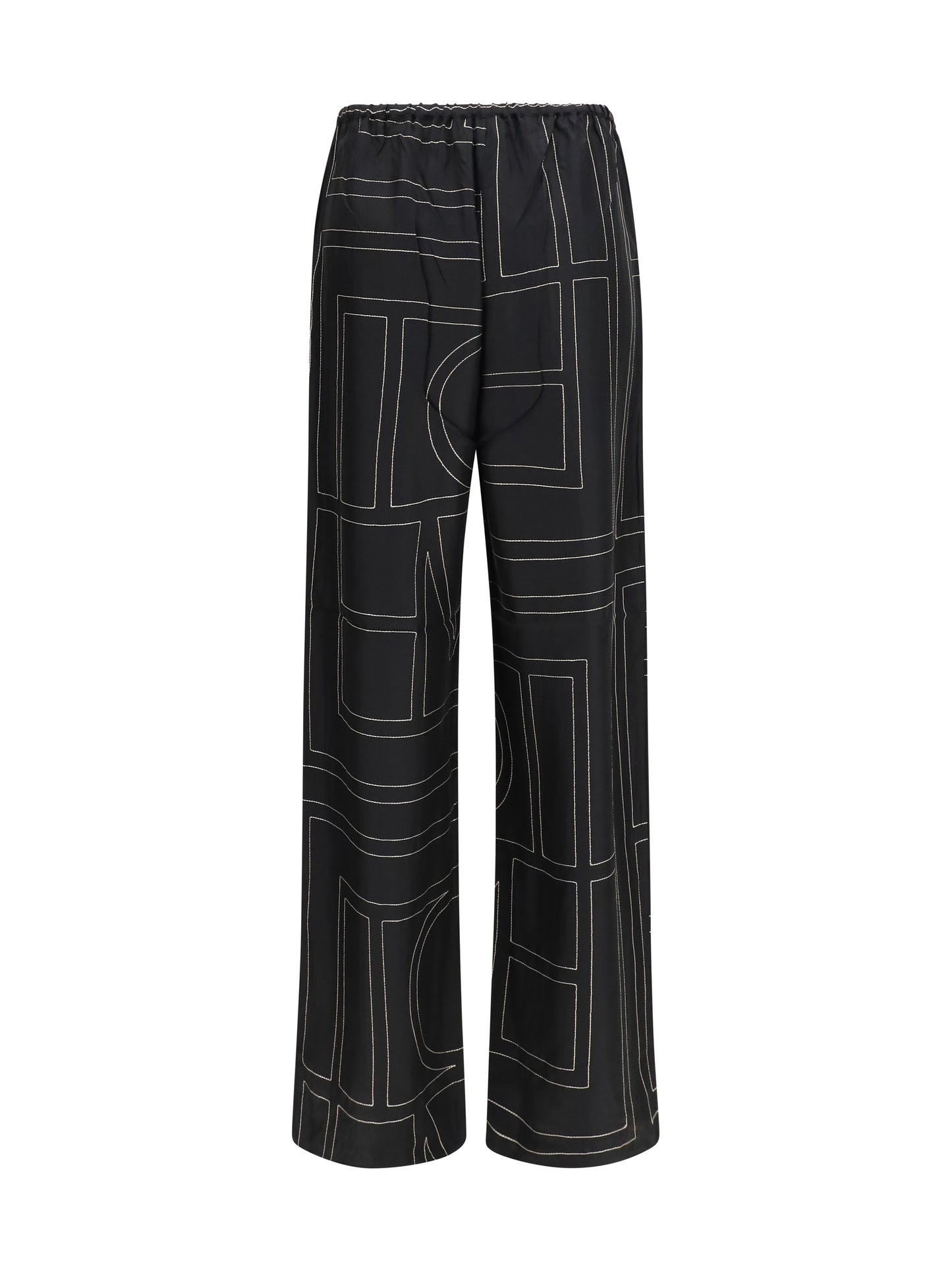 Toteme Women Silk Monogram Pants TOTEME