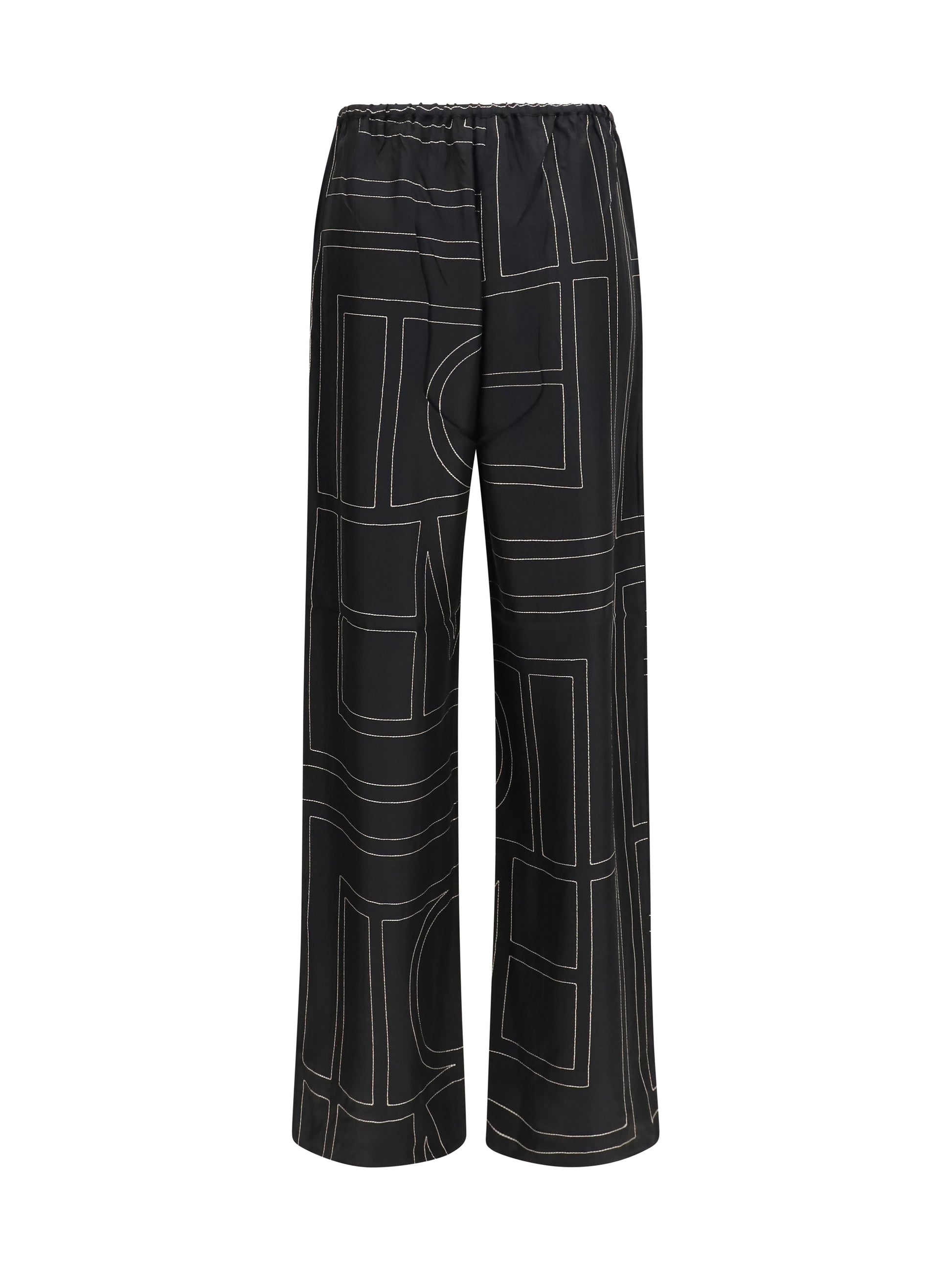 Toteme Women Silk Monogram Pants TOTEME