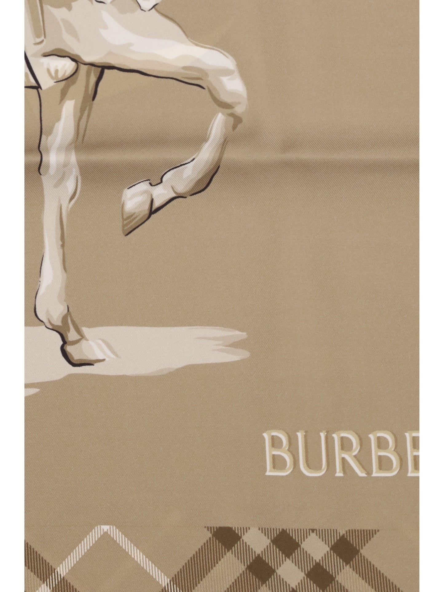 Burberry Men Silk Scarf With Archive Equestrian Knight BURBERRY