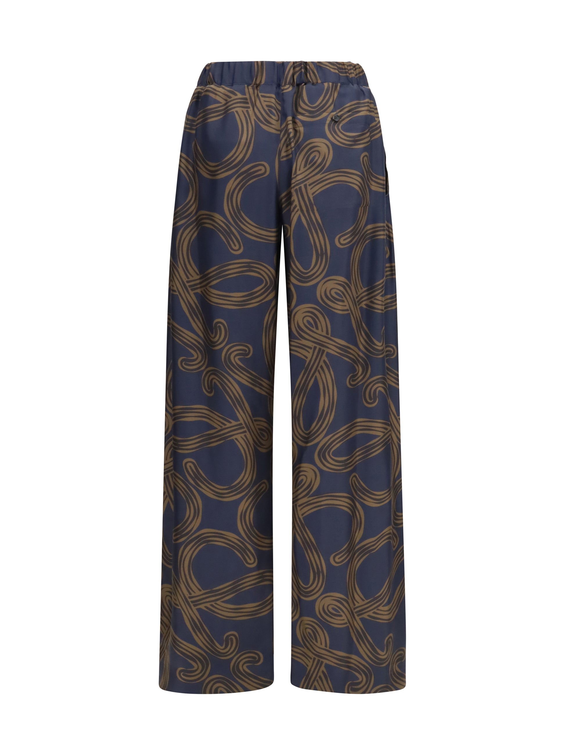 Loewe Women Lightweight Printed Silk Twill Pants LOEWE
