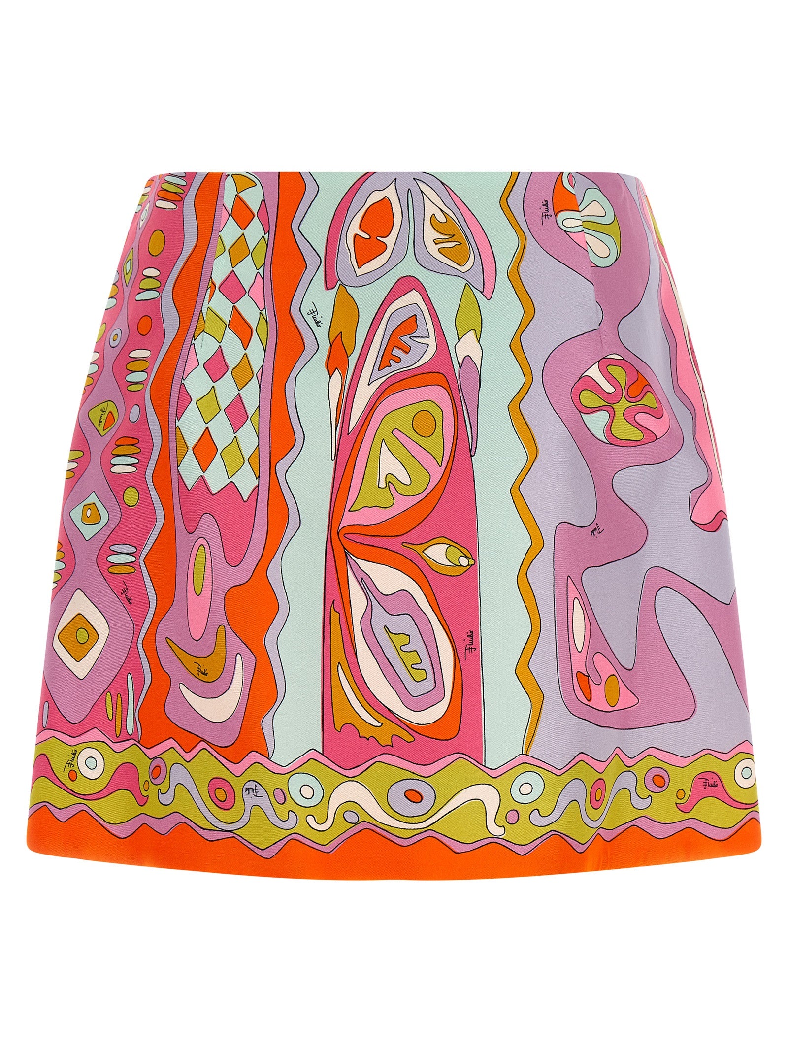 Emilio Pucci Women 'Angoli' Print Twill Skirt PUCCI