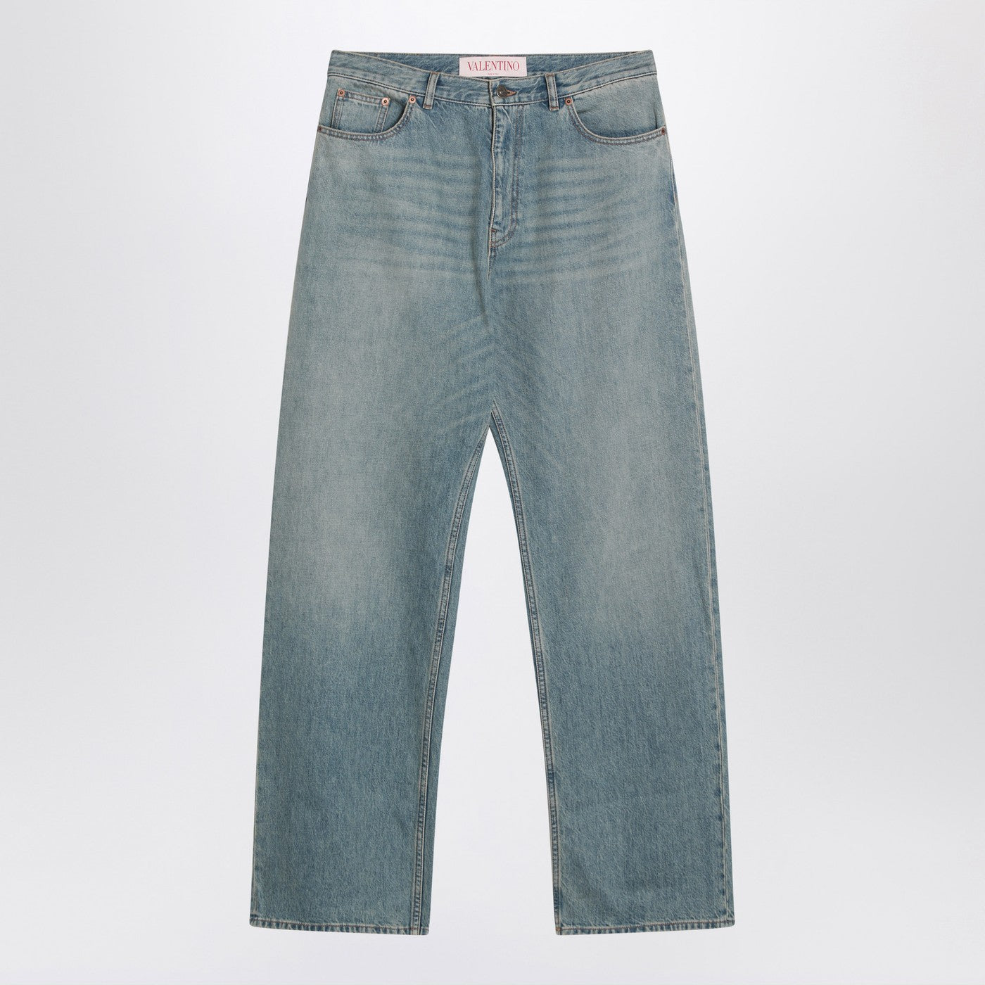 Valentino Light Blue Jeans With Washed Effect Men VALENTINO