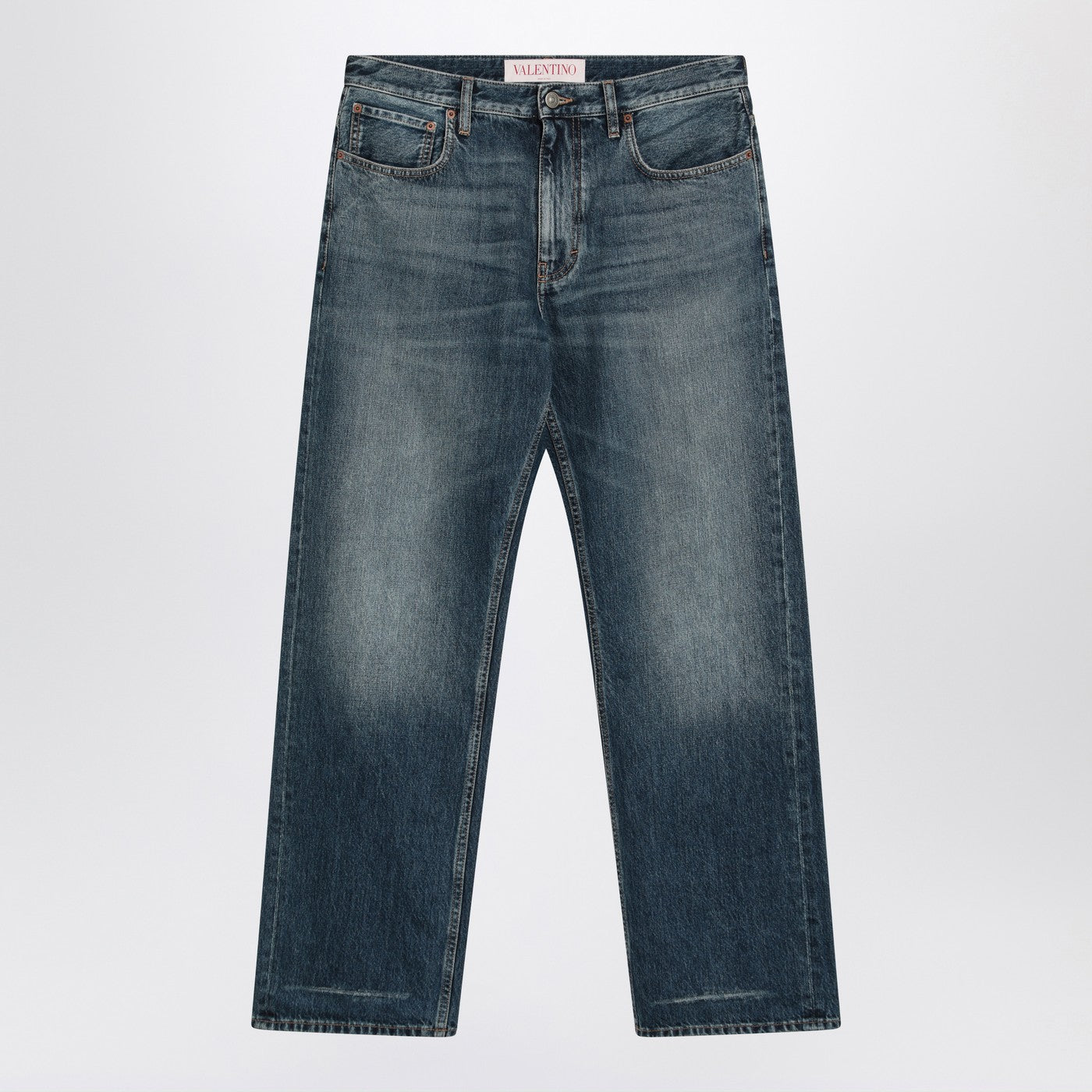 Valentino Blue Washed Denim Jeans Men VALENTINO