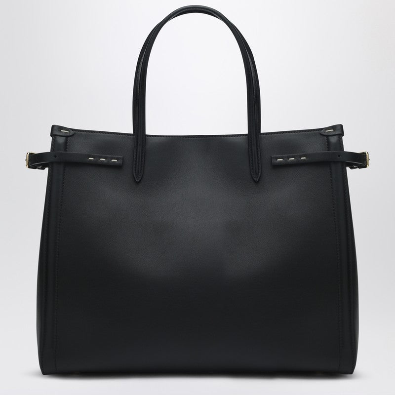 Valentino Garavani Black Leather Medium Antibes Tote Bag Women