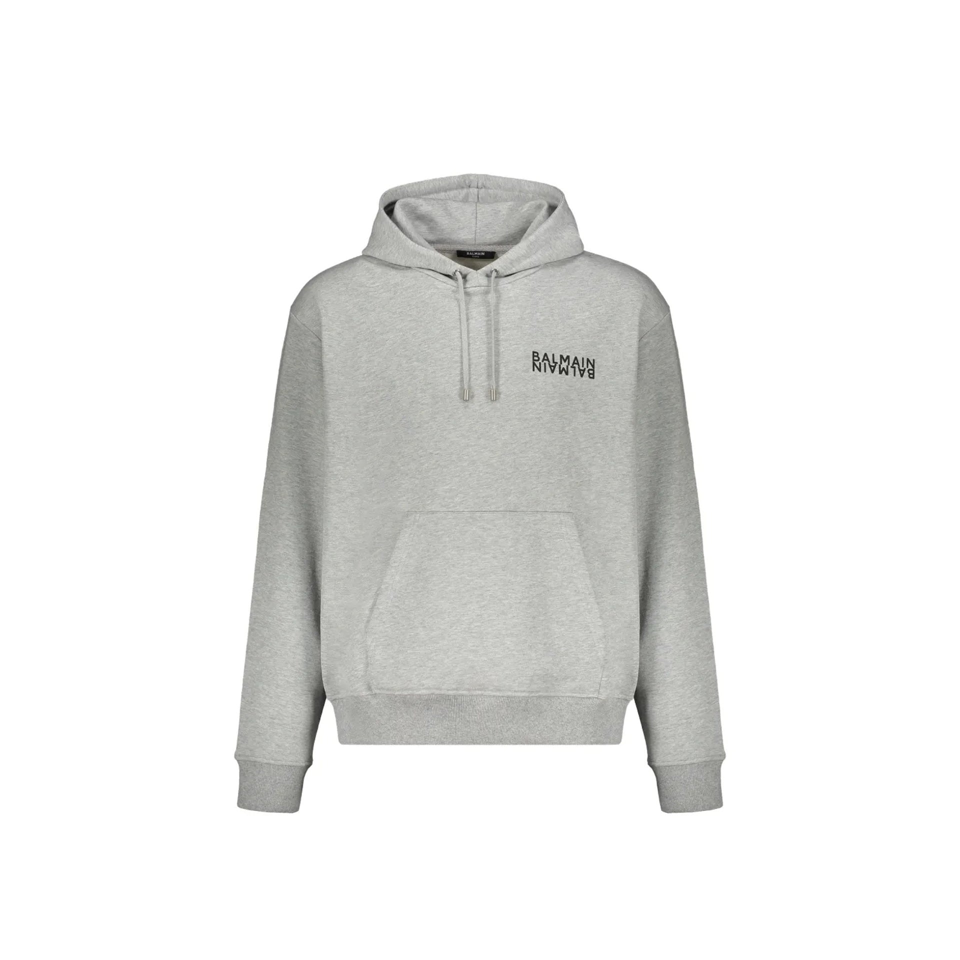Balmain Logo Motif Hoodie Men BALMAIN