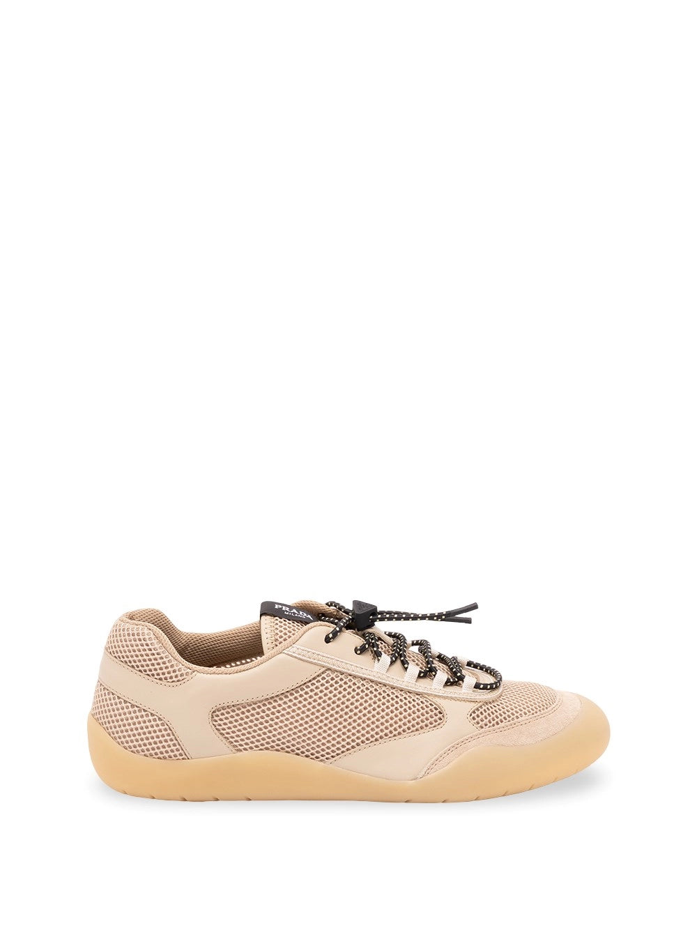 Prada Men Speedrock Leather And Mesh Sneakers