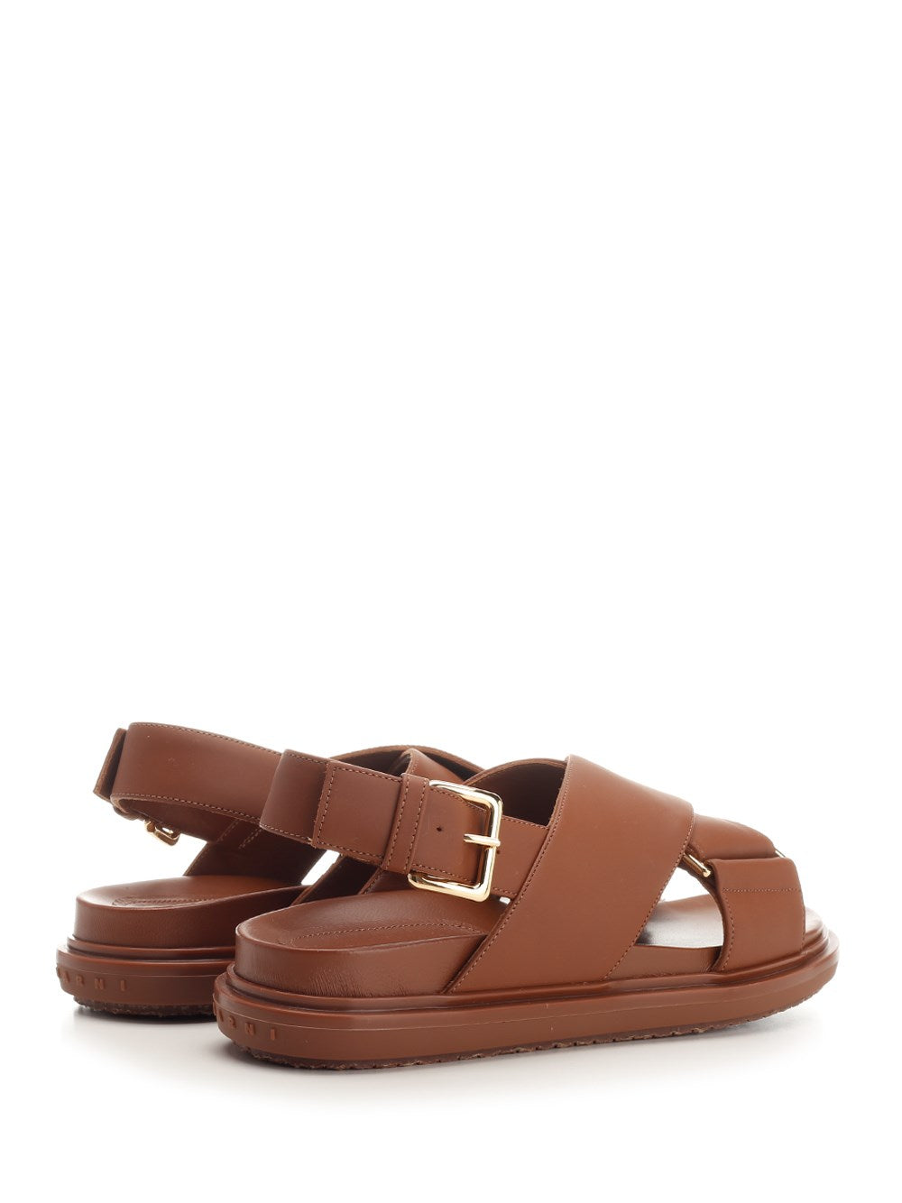 Marni Women Cramel Brown "Fussbett" Sandal MARNI