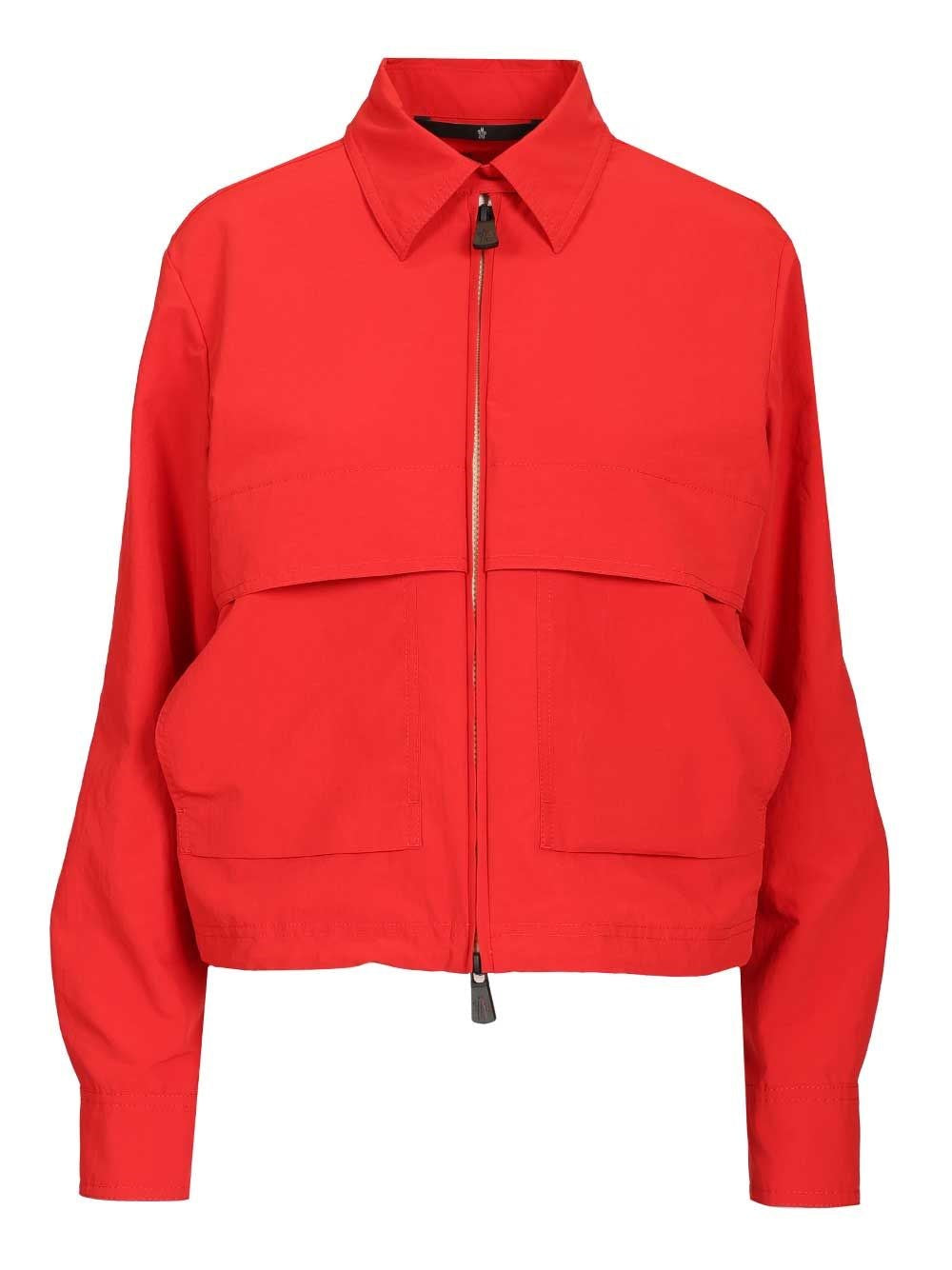 Moncler Grenoble Women Canvas Overshirt With Embroidered Logo MONCLER GRENOBLE