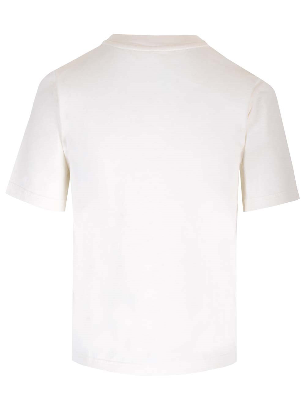 Palm Angels Women White T-Shirt With Monogram PALM ANGELS