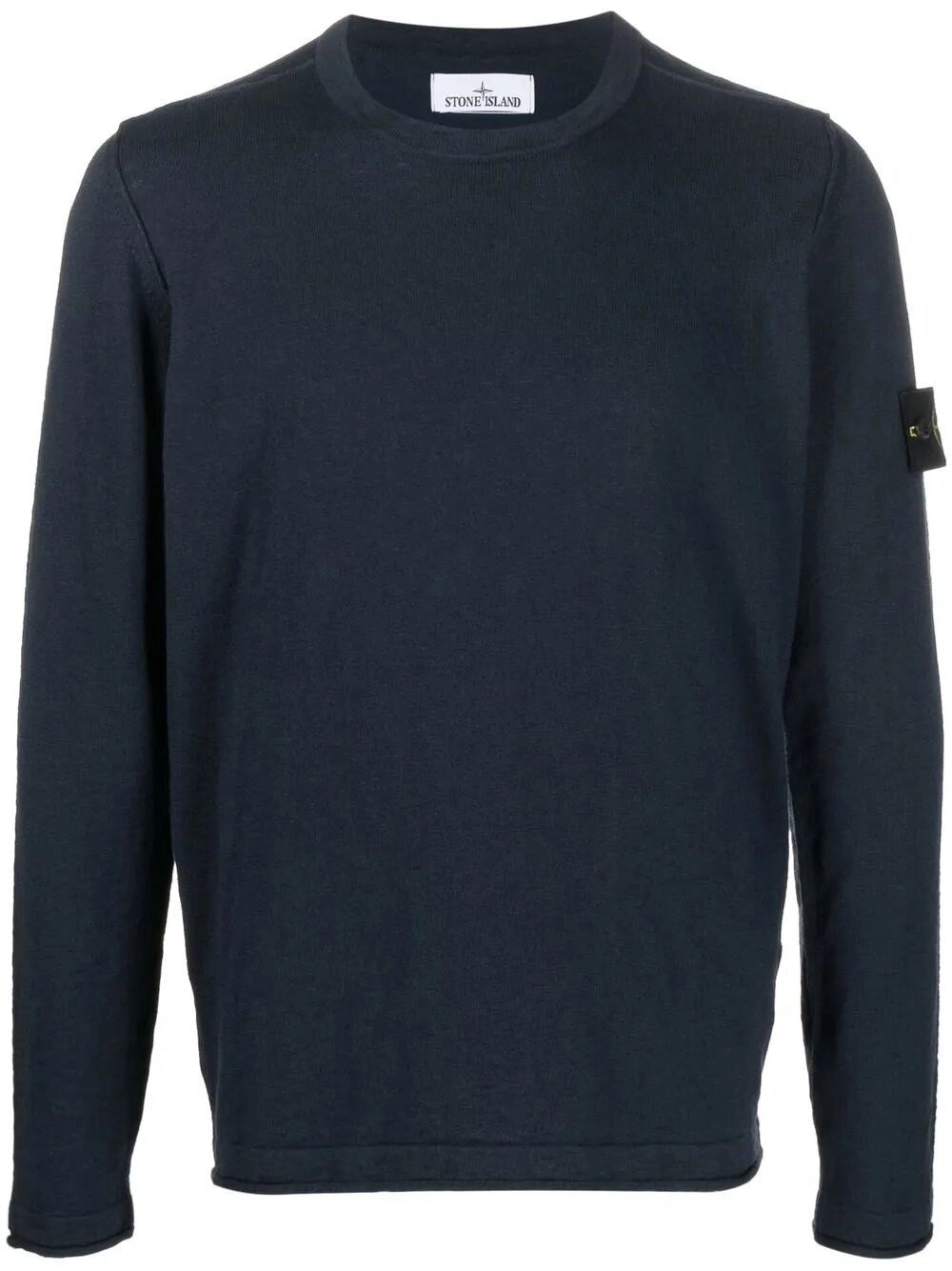 Stone Island Men Stocking Stitch Organic Cotton Nylon Crewneck STONE ISLAND
