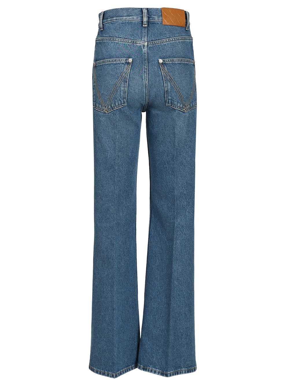 Bottega Veneta Women Medium Indigo Flared Jeans BOTTEGA VENETA