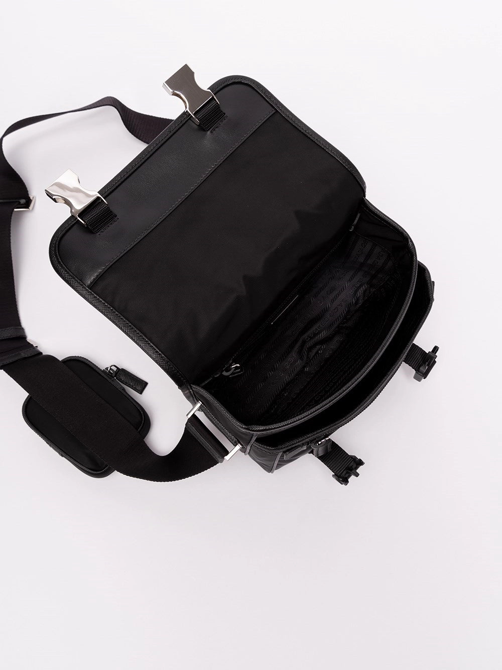 Prada Men Re-Nylon And Saffiano Leather Shoulder Bag PRADA