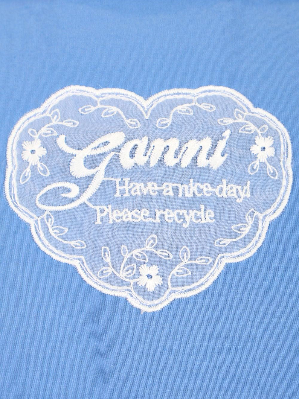 Ganni Women Cotton Shirt With Lace Details GANNI