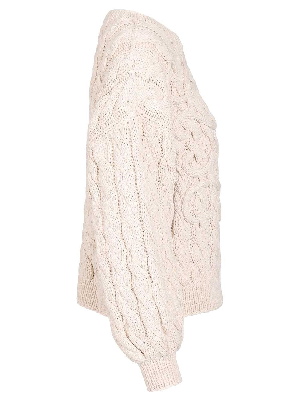 Loewe Paula's Ibiza Women Anagram Sweater In Wool And Cotton Blend LOEWE