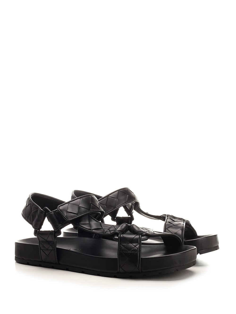 Bottega Veneta Men Black Leather Sandal BOTTEGA VENETA