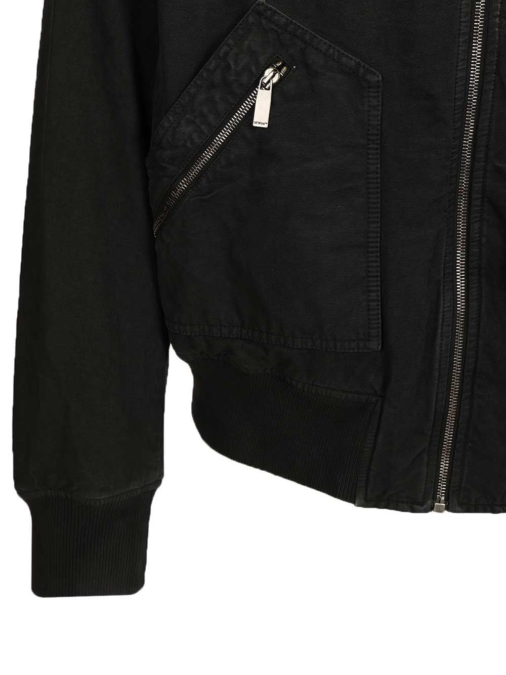 Off-White Men Owr Grad Cot Reg Bomber Black OFF-WHITE