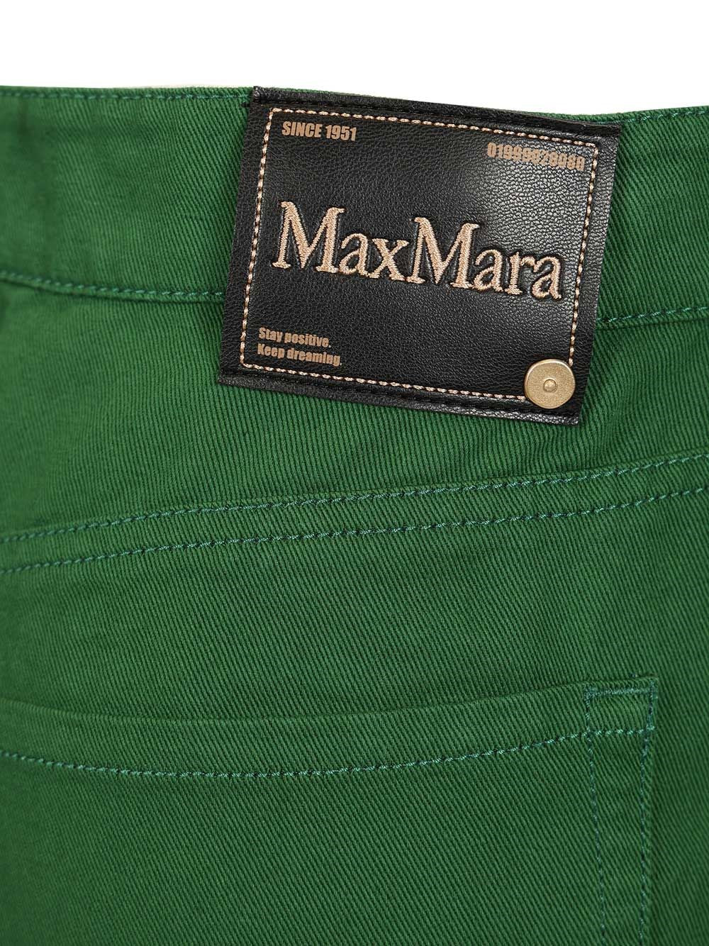 'S Max Mara Women Cotton And Linen Drill Trousers S MAX MARA