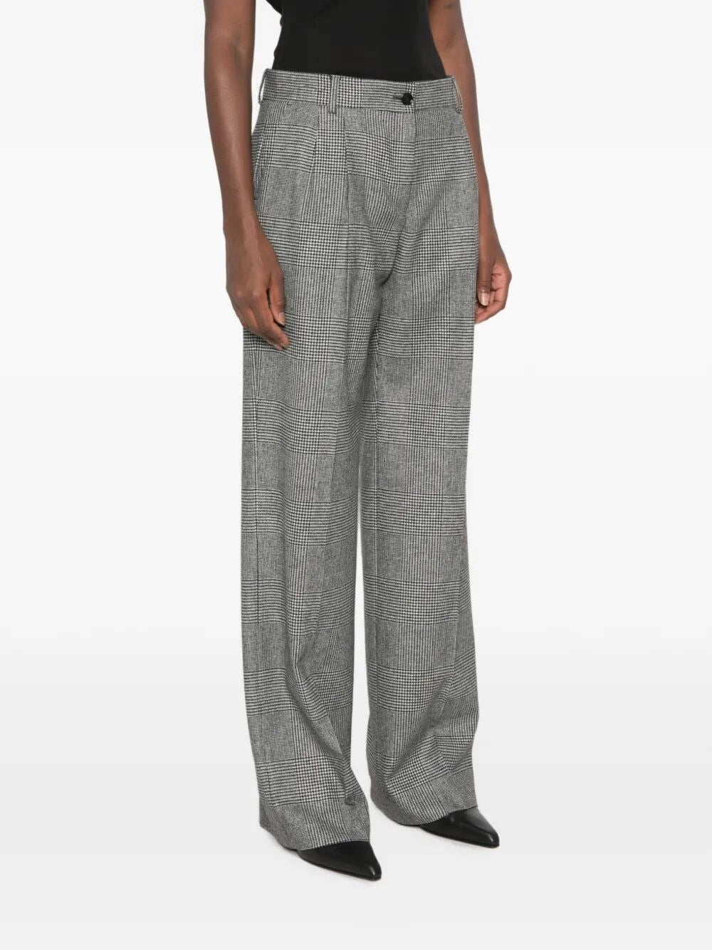 Dolce & Gabbana Women Glen Plaid Flannel Trousers DOLCE & GABBANA