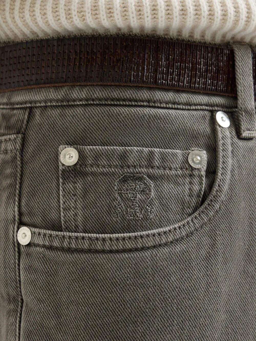 Brunello Cucinelli Men Dyed Denim Pants BRUNELLO CUCINELLI
