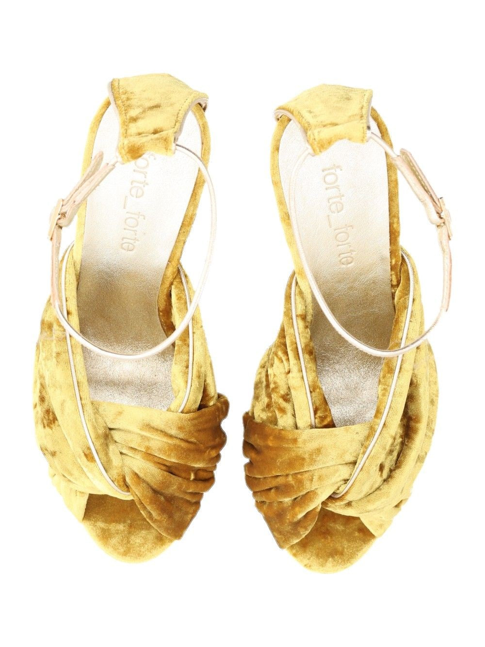 Forte_Forte Women Heliodore High Heel Velvet Crossover Sandal FORTE FORTE