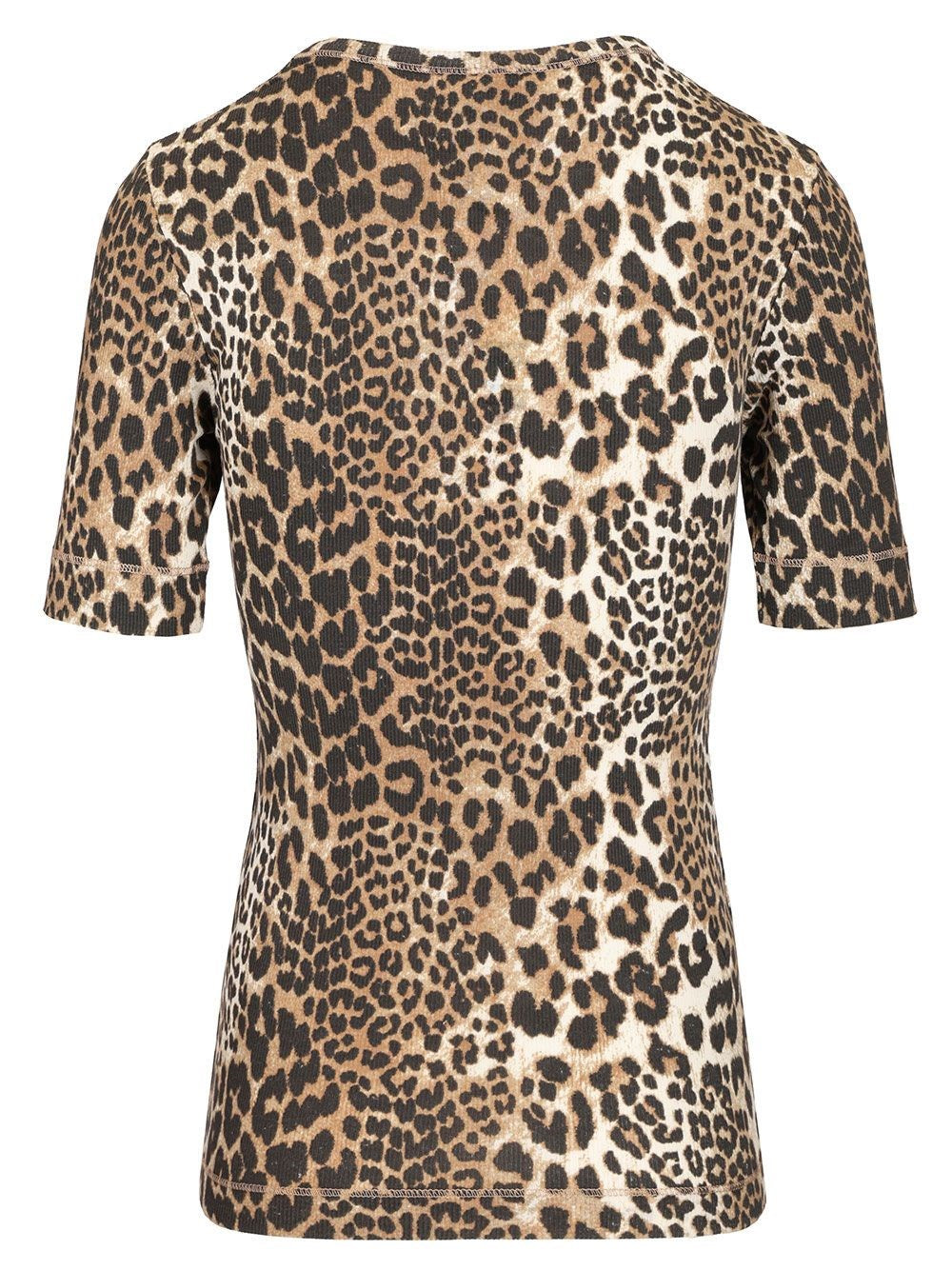 Ganni Women Ribbed T-Shirt GANNI