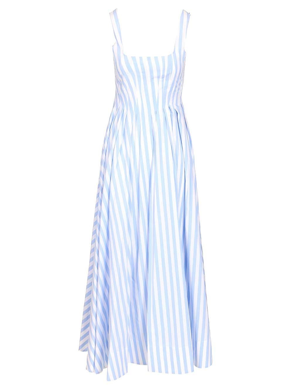 Sportmax Women Long Dress In Pure Cotton Poplin SPORTMAX
