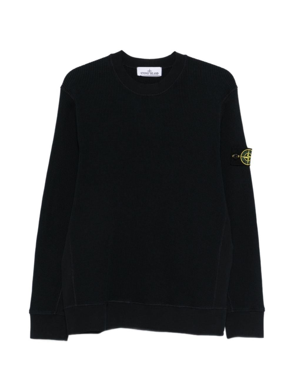 Stone Island Men Crewneck Sweatshirt In Waffle-Knit Organic Cotton STONE ISLAND