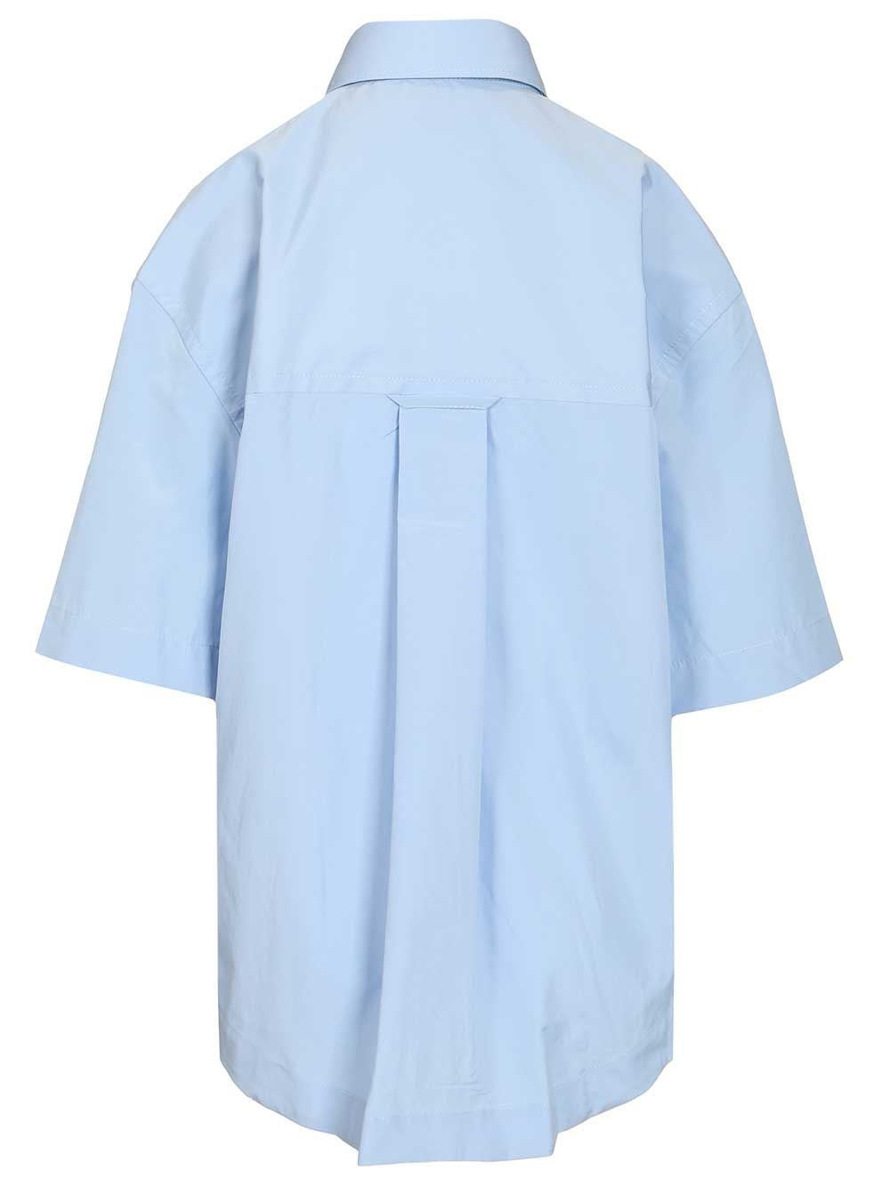 Ami Women Short-Sleeved Poplin Shirt AMI PARIS