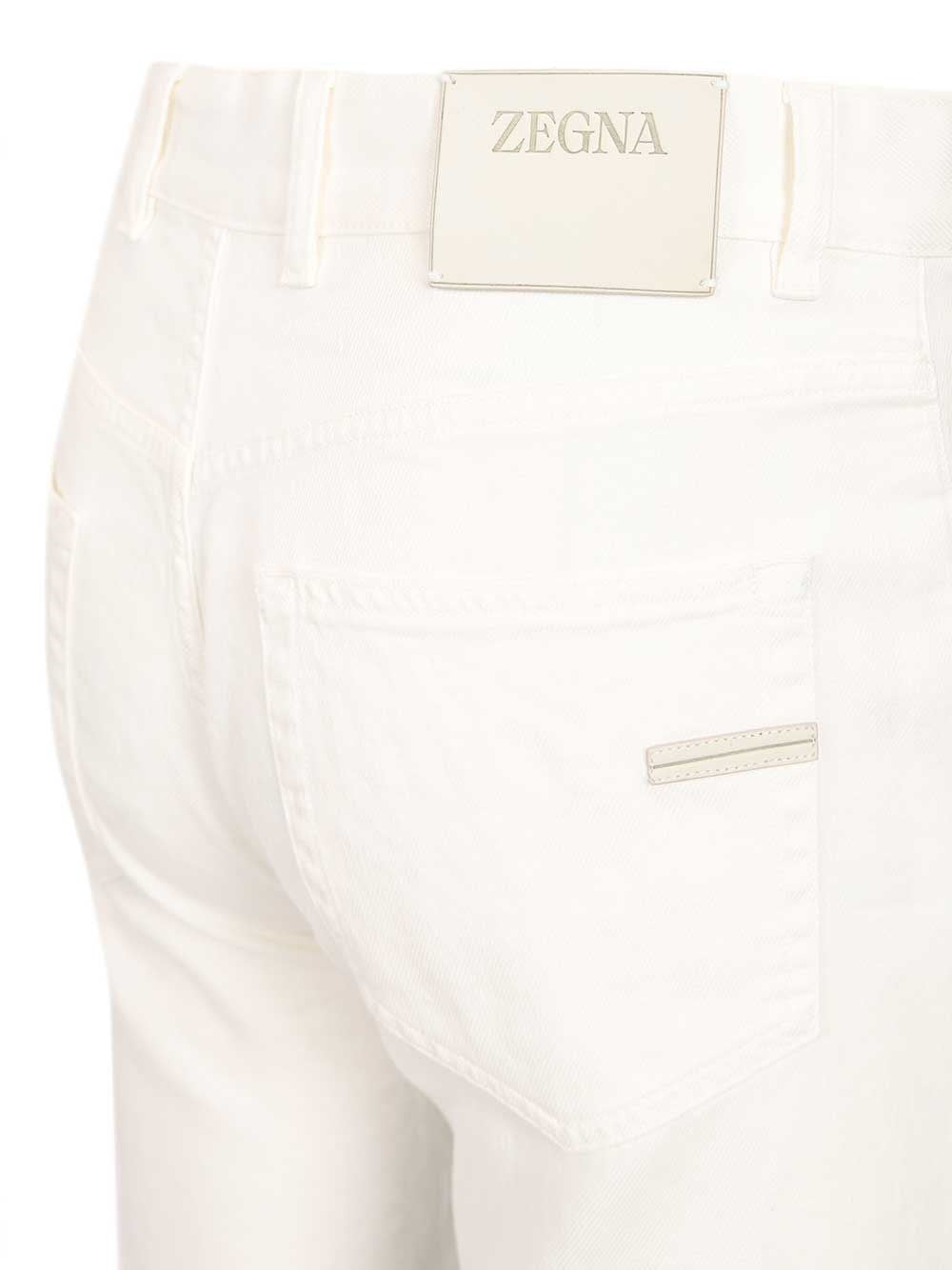 Zegna Men Roccia Trousers In Linen And Cotton ZEGNA