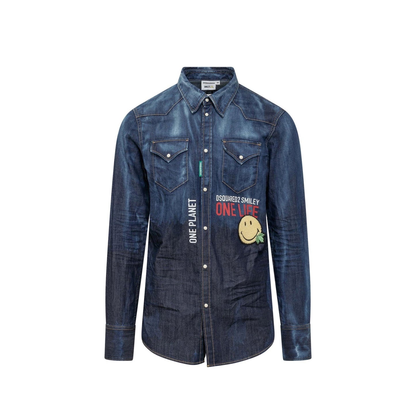 Dsquared2 X Smiley Denim Shirt Men DSQUARED2