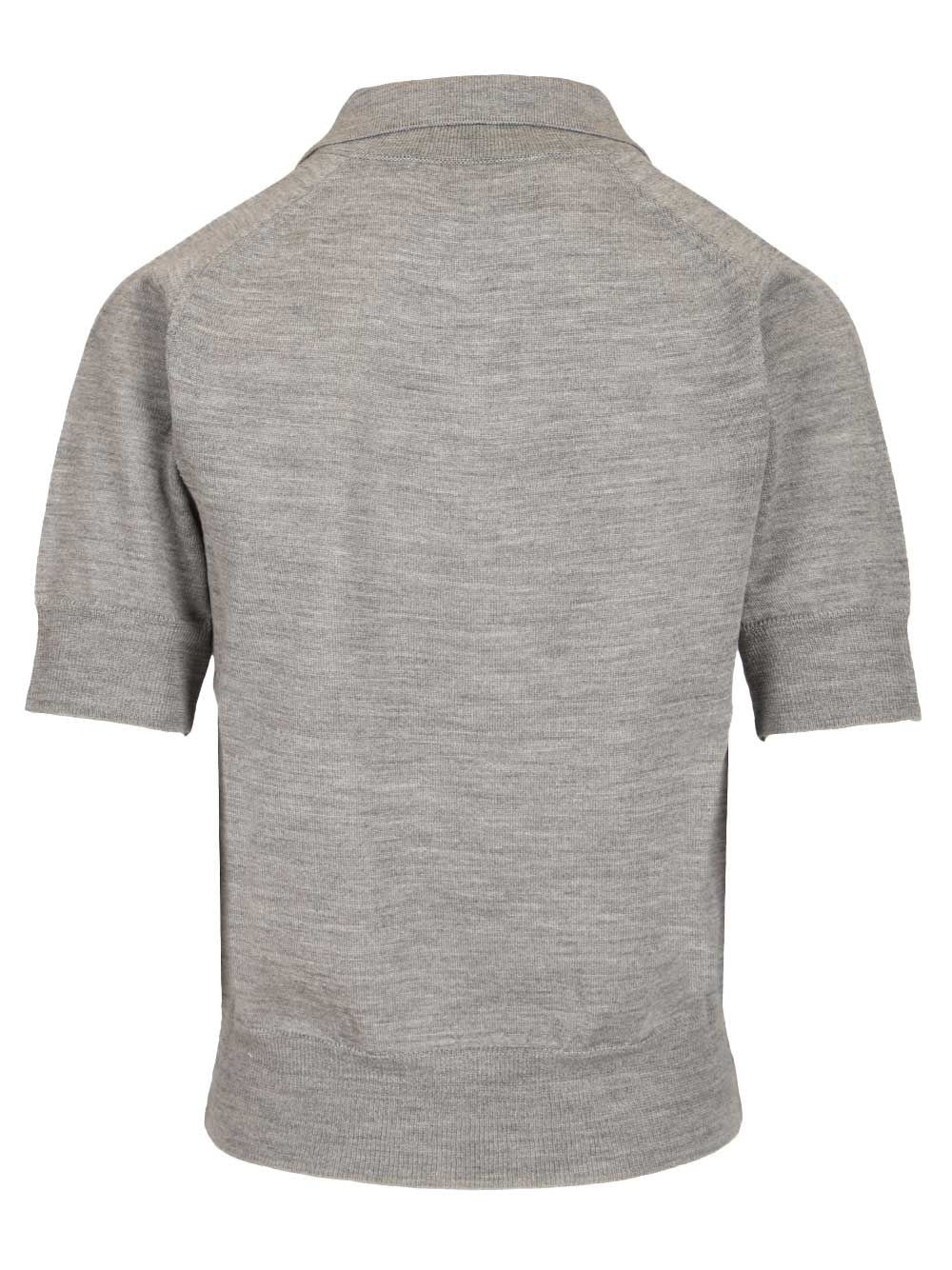 Ami Women Short-Sleeved Wool Polo Shirt AMI PARIS