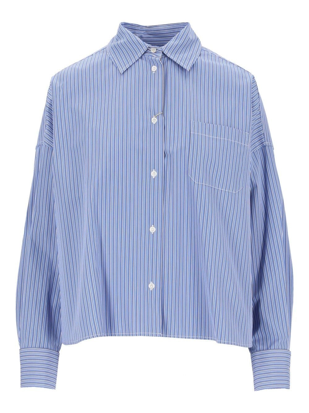 Weekend Max Mara Women Short Striped Cotton Shirt WEEKEND MAX MARA