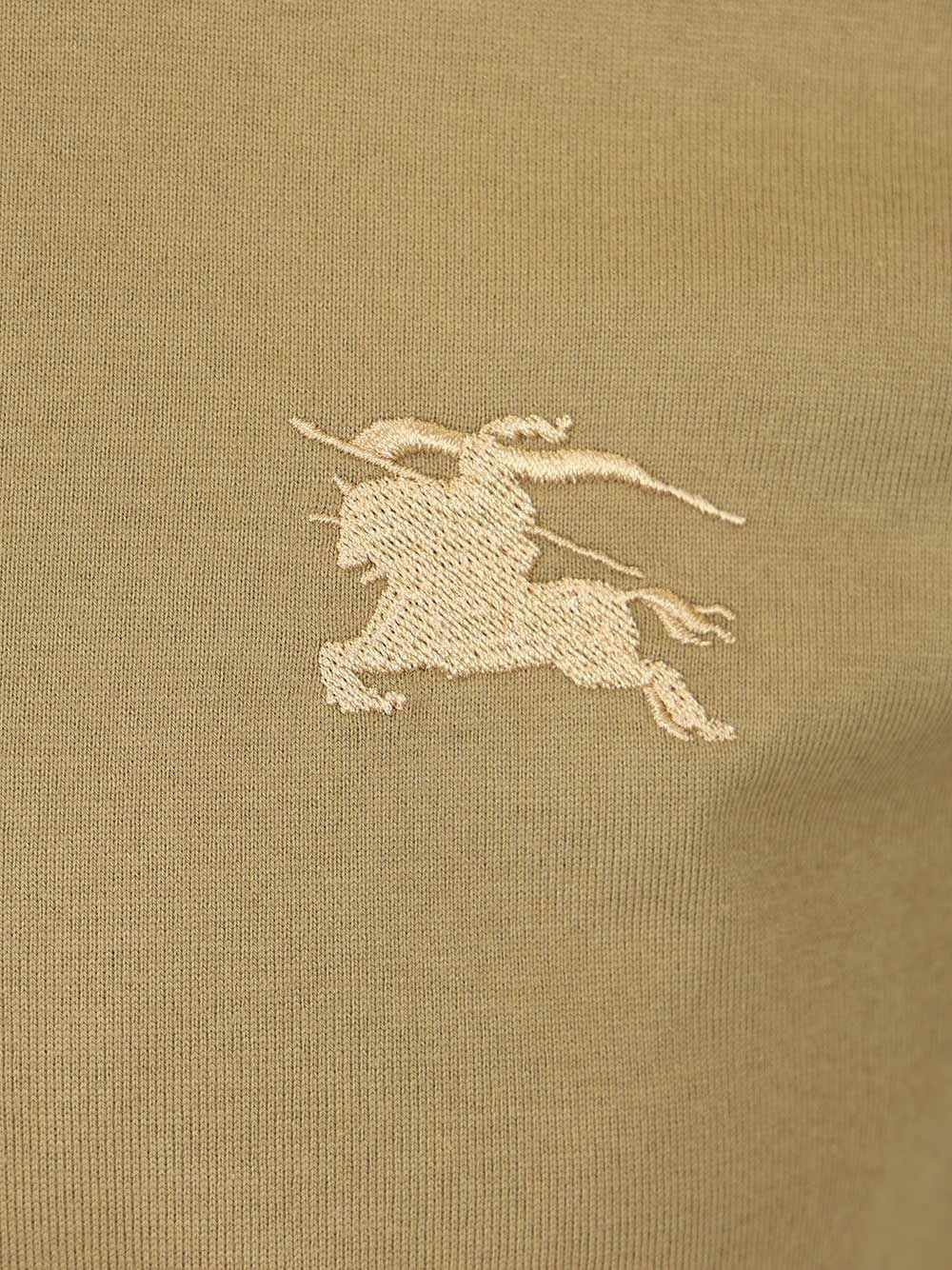 Burberry Men Cotton T-Shirt With Check Trim BURBERRY