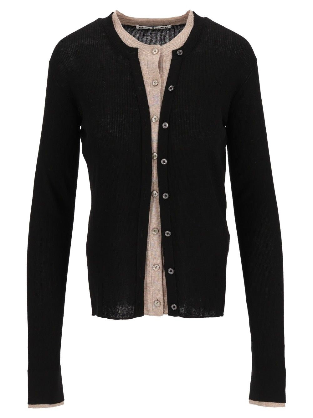 Acne Studios Women Layered Button-Up Cardigan ACNE STUDIOS