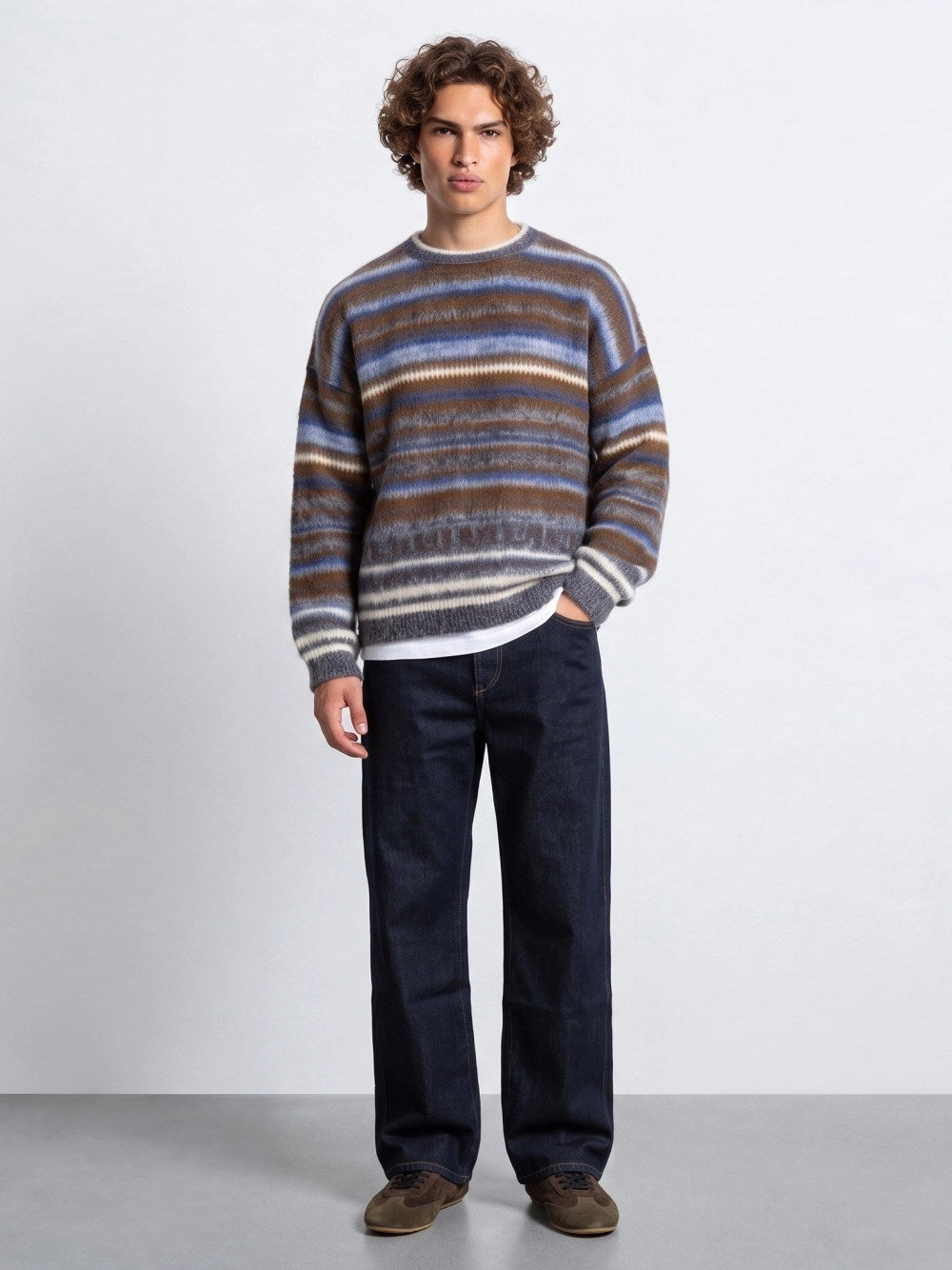 Marant Men "Scolan-Gb" Striped Sweater ISABEL MARANT