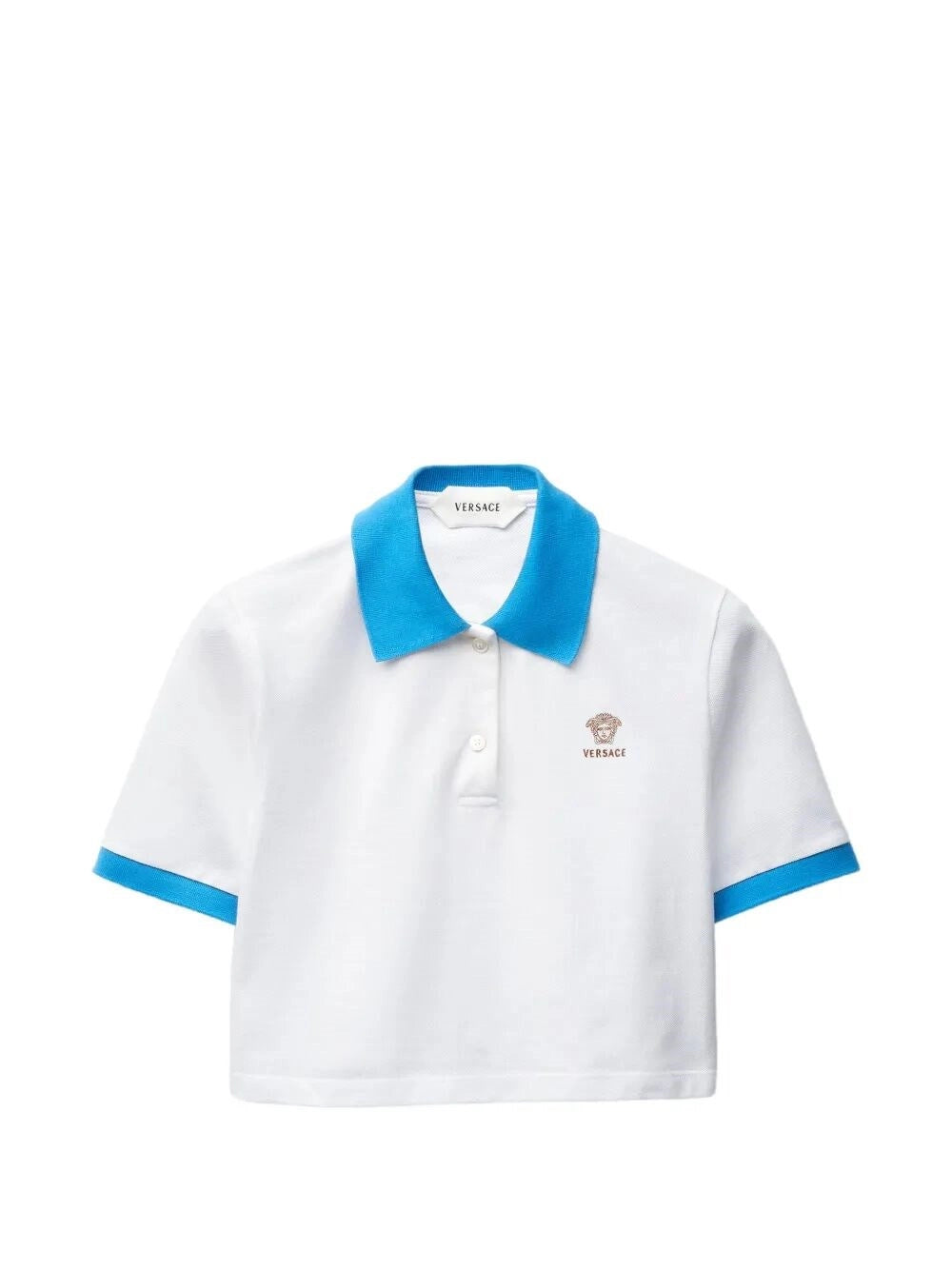 Versace Women Polo Piquet With Logo And Medusa Embroidery VERSACE