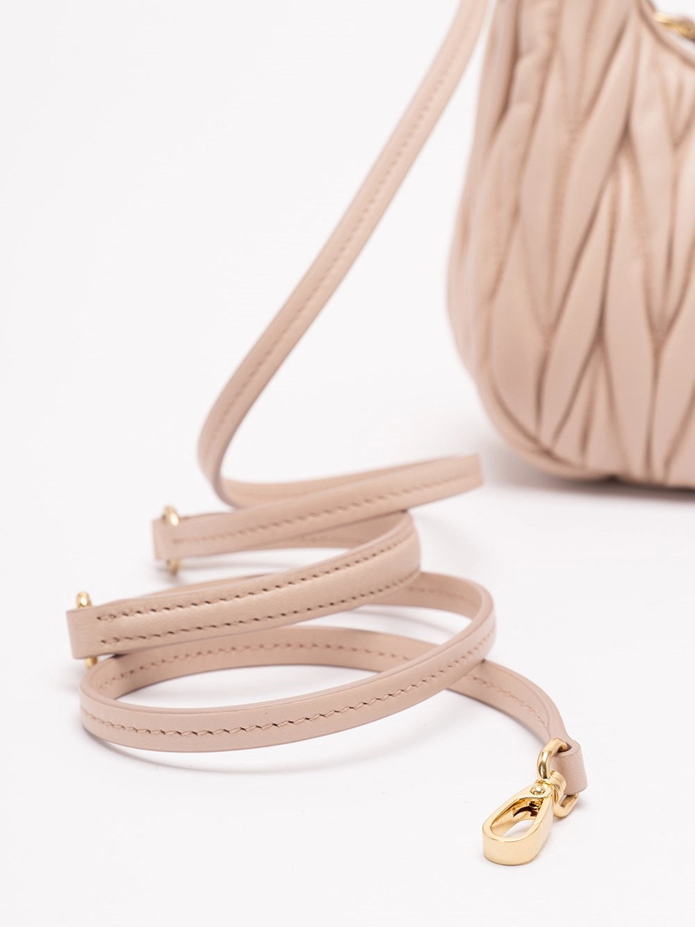 Miu Miu Women `Wander` Matelassé Leather Hobo Bag MIU MIU