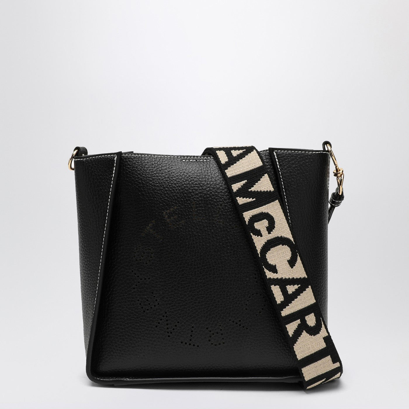 Stella Mccartney Square Black Crossbody Bag With Logo Women STELLA MCCARTNEY