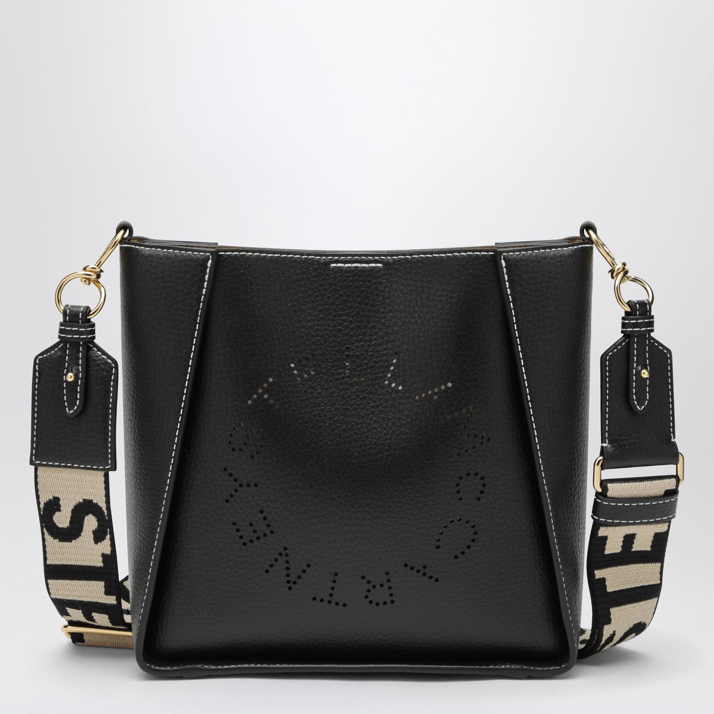 Stella Mccartney Square Black Crossbody Bag With Logo Women STELLA MCCARTNEY