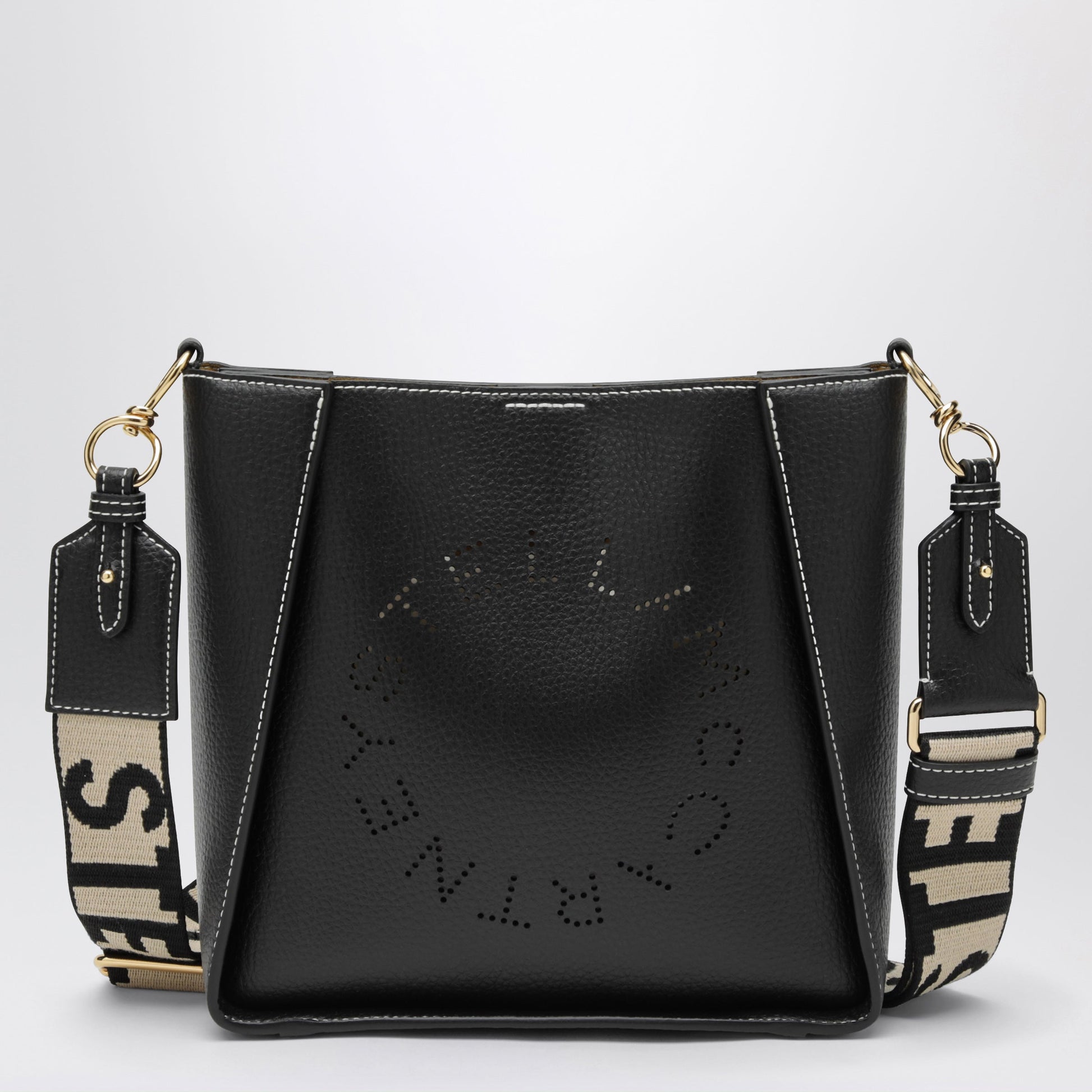 Stella Mccartney Square Black Crossbody Bag With Logo Women STELLA MCCARTNEY
