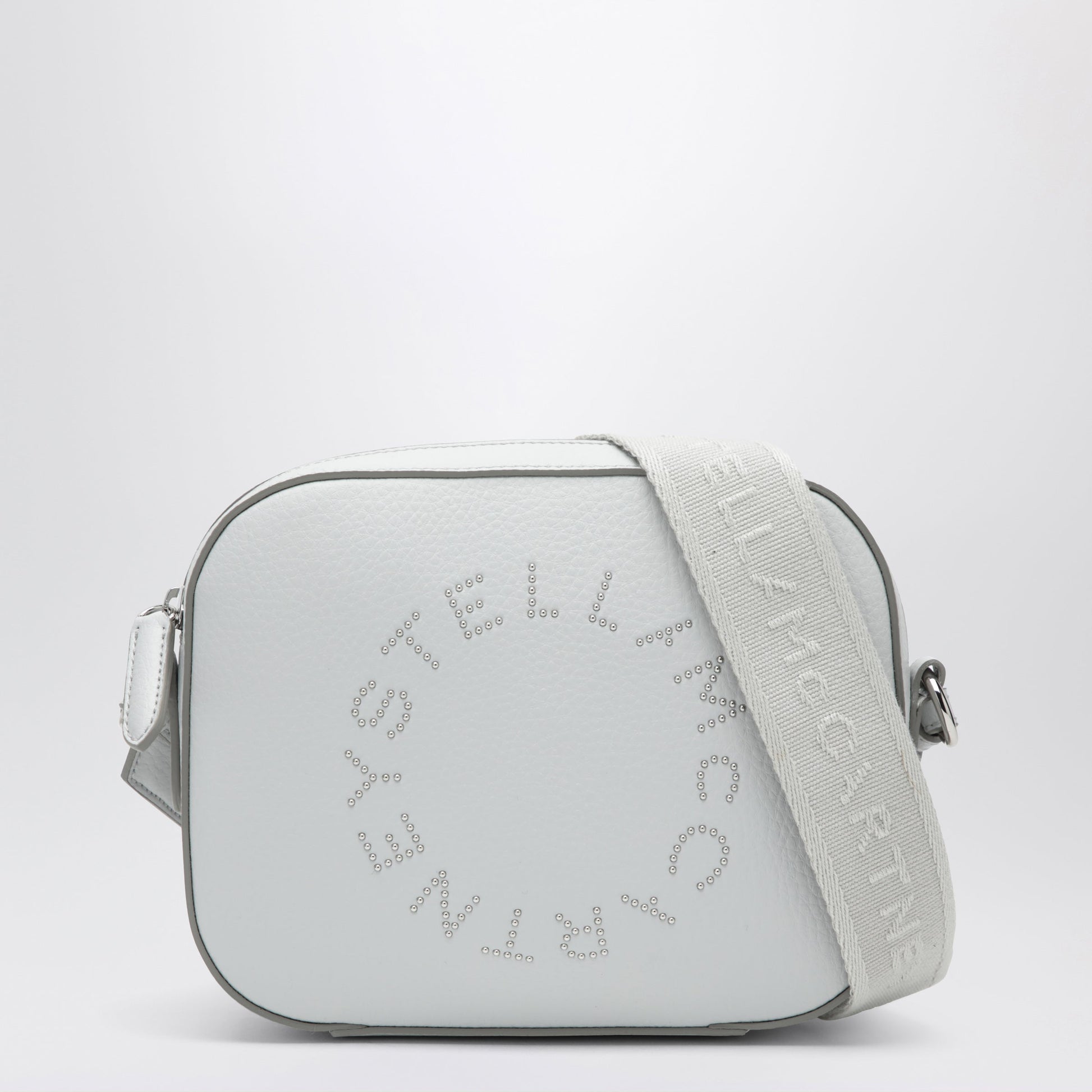 Stella Mccartney Pearl Grey Camera Bag With Logo And Shoulder Strap Women STELLA MCCARTNEY