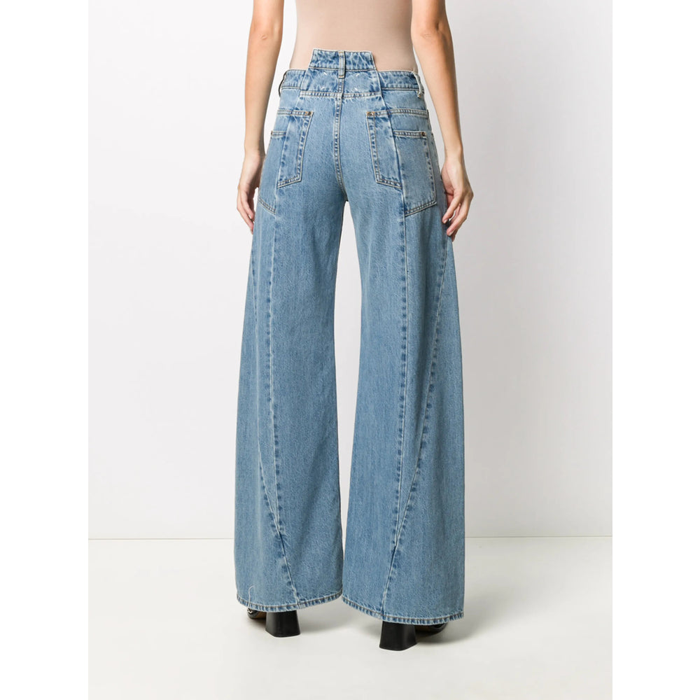 Maison Margiela Blue Denim - Wide-Leg Jeans Women MAISON MARGIELA