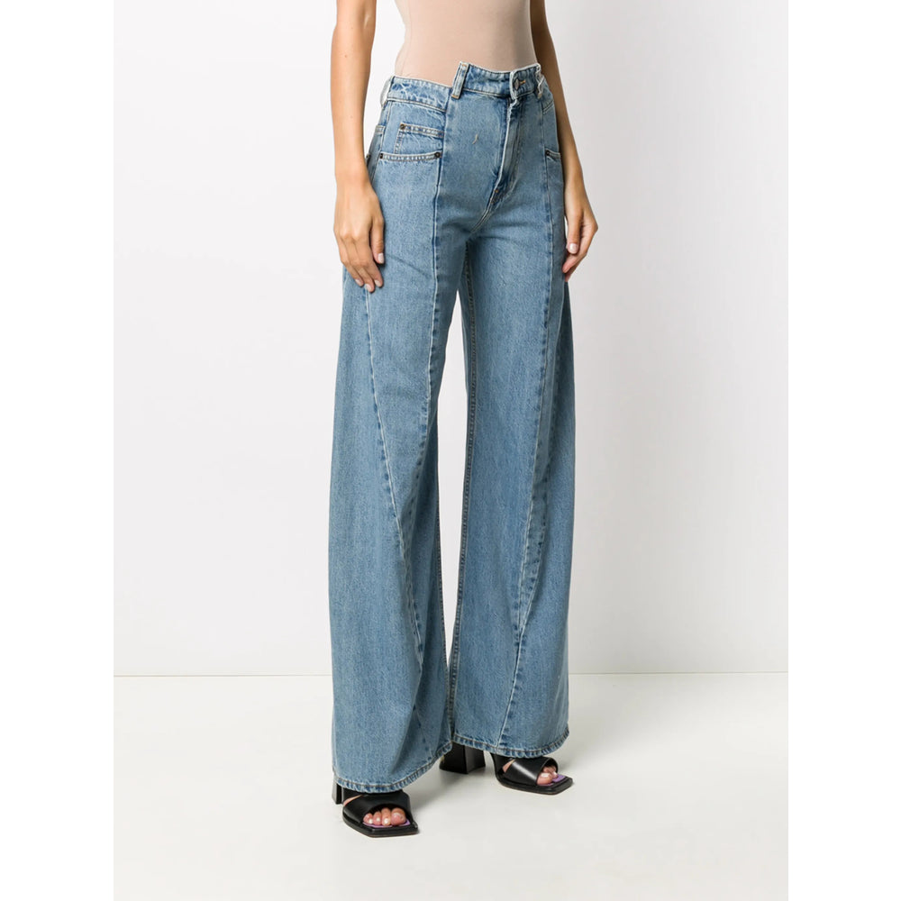 Maison Margiela Blue Denim - Wide-Leg Jeans Women MAISON MARGIELA