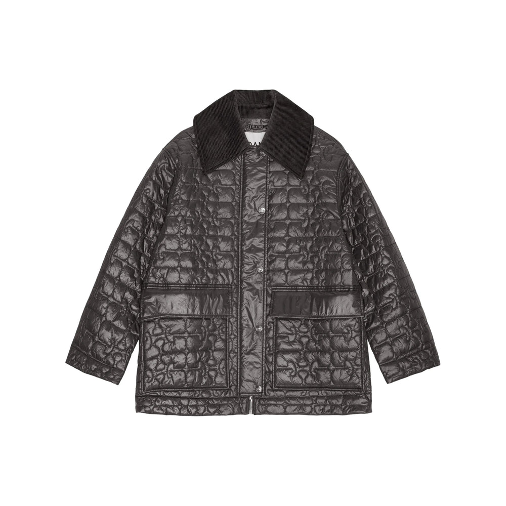 Ganni Grey Jackets - Puffer Jackets Women GANNI