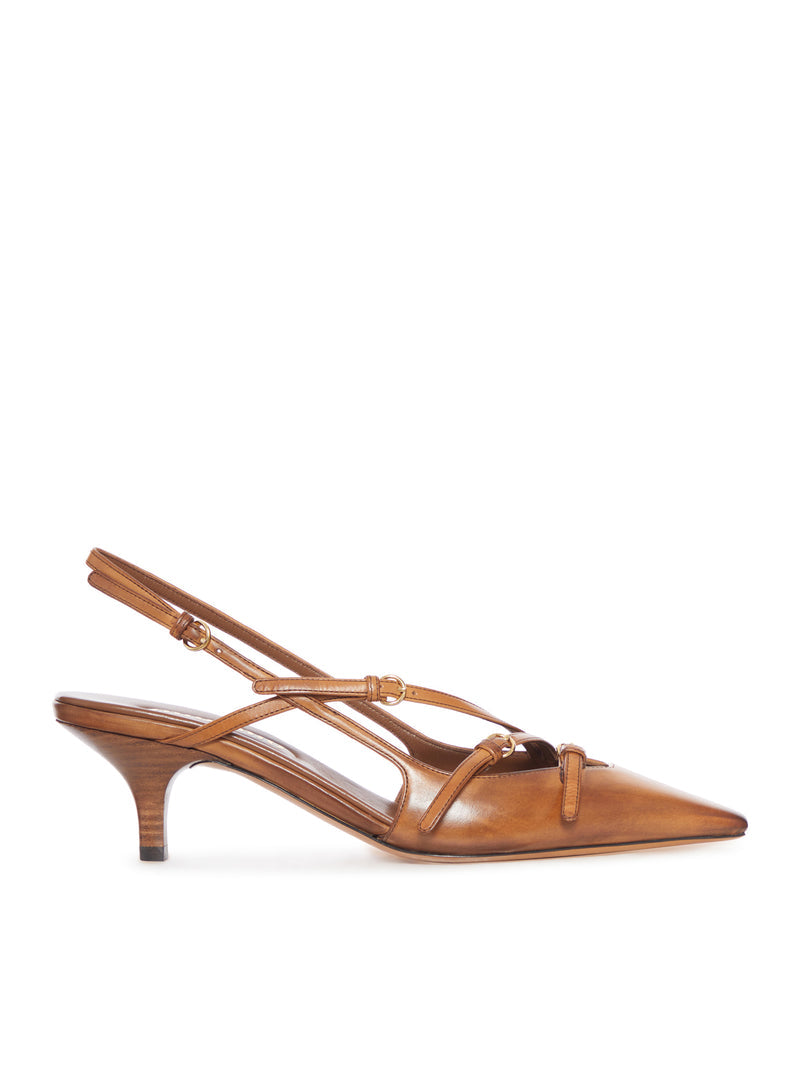Miu Miu Women Leather Slingback With Buckles MIU MIU